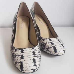 Coach Georgina Snakeskin Heels